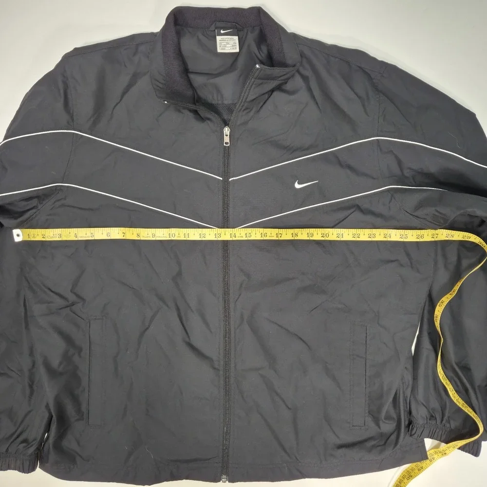 Nike Sport Culture Full Zip Golf Windbreaker Swoosh Mesh Lined Men's Black 2XL